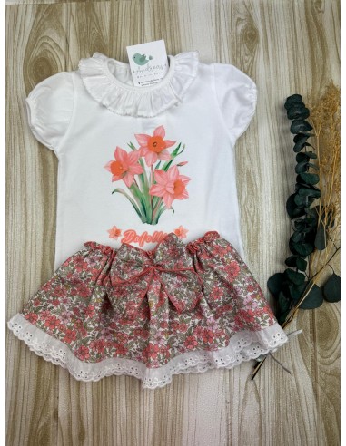 Conjunto Falda Braguita Flores 10118