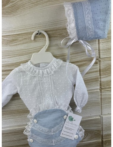 Conjunto Braguita Azul Empolvado 24136