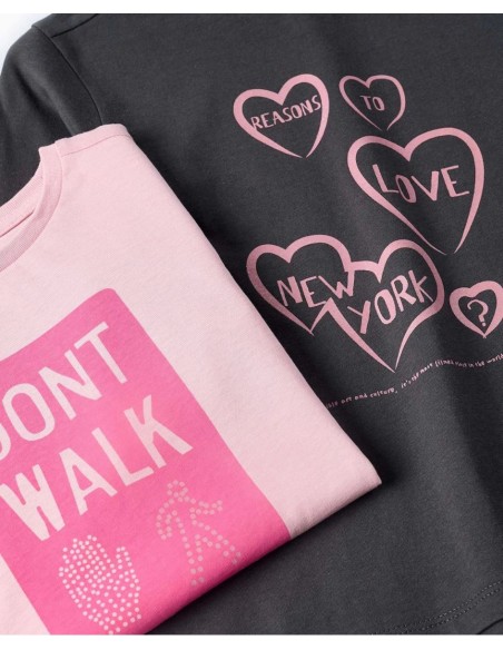 Pack 2 TShirt Ls Jersey Pink ZY24099