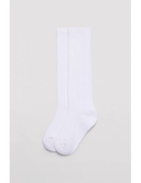 Calcetin Alto Canalé Isabel Mora Blanco 02856