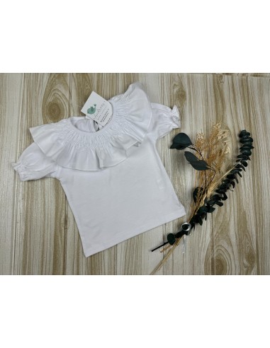 Camiseta Cuello Blanca 10371