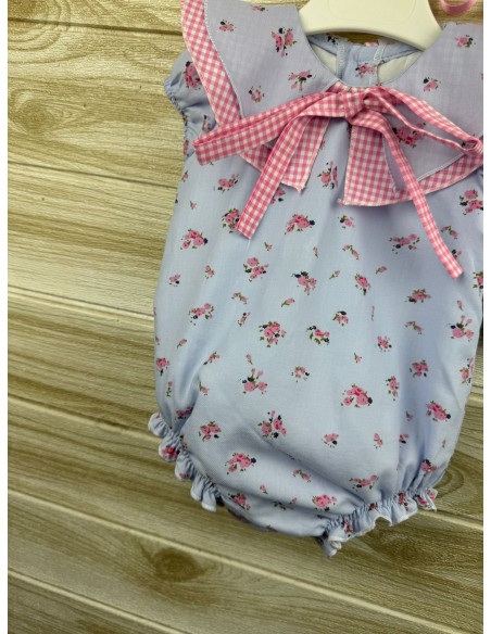 Pelele Flores Vichy Rosa 2608