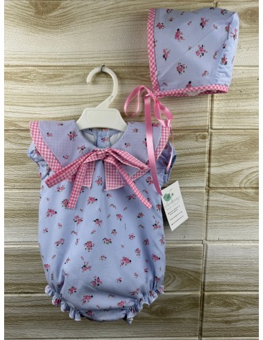 Pelele Flores Vichy Rosa 2608