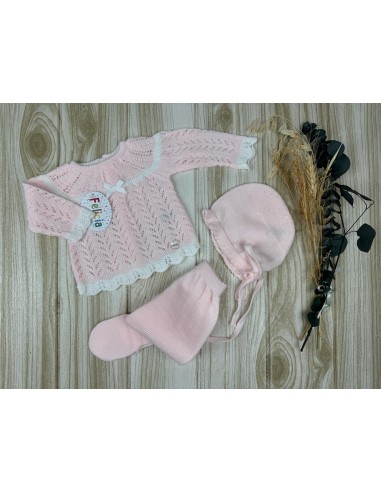 Conjunto Hilo AF9612 Rosa/Blanco