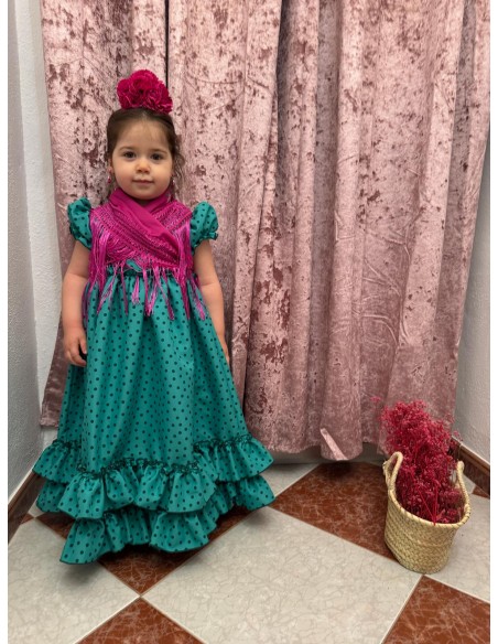 Vestido Flamenca Daniela Verde Lunar Verde