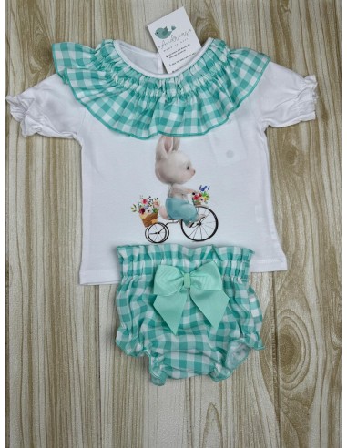 Conjunto Braguita Lazos Conejo Bicicleta 10404