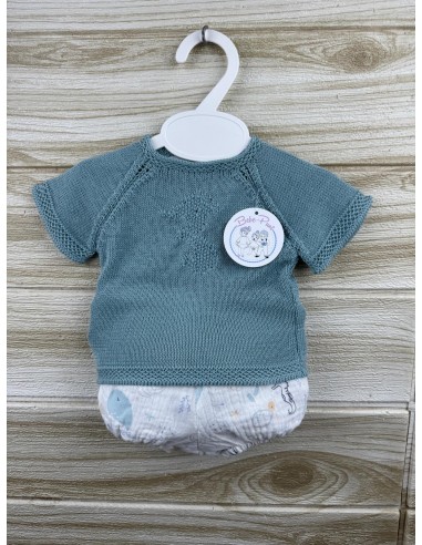 Conjunto Braguita Hilo Verde Azulado 25305