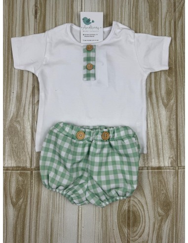 Conjunto Braguita Vichy Verde 10524