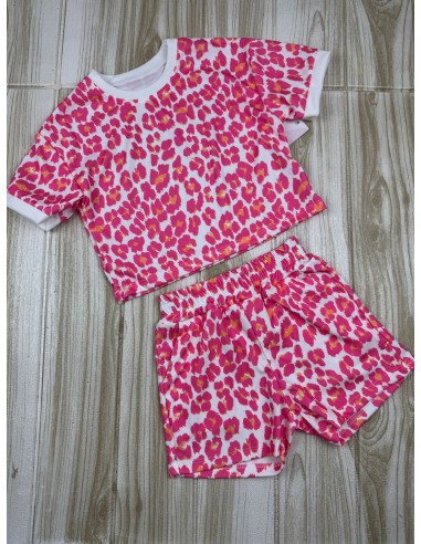 Conjunto Leopardo Flúor Fucsia