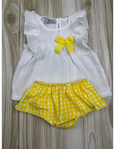 Conjunto Bambula Falda Braguita Amarillo 62
