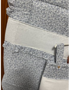 Saco + Bolso Flores Bambula Blanco 2