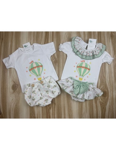 Conjunto Falda Braguita Niña Globo Estrellas 10796