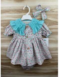 Jesusin Flores Cuello Plumeti Verde Agua 2799