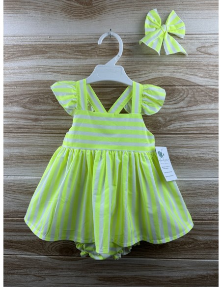 Jesusin Rayas Fluor Amarillo 27111 (Talla 6, 7 y 8 sin braguitas)