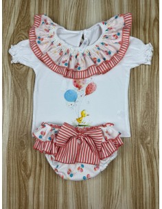 Conjunto Falda Braguita Patito Globos 10815