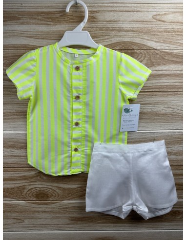 Conjunto Pantalon Rayas Fluor 27114