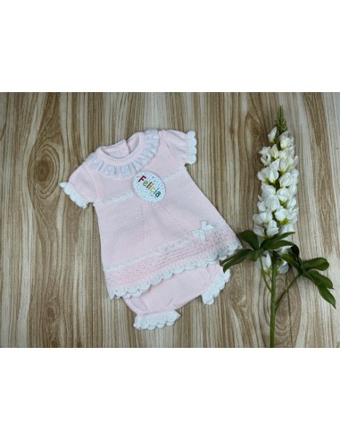 Conjunto Hilo AF9842 Rosa/Blanco