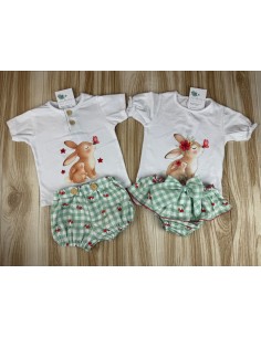 Conjunto Falda Braguita Conejito Amapola 10847
