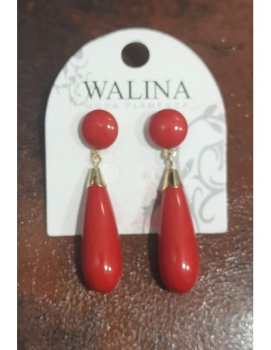 Pendiente Grande Rojo