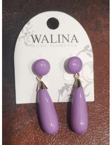 Pendiente Grande Lila