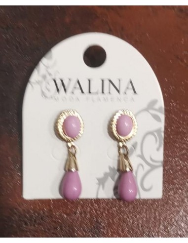 Pendiente Pequeño Lila Claro