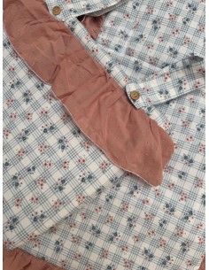 Colchoneta + Bolso Flores Volante Plumeti