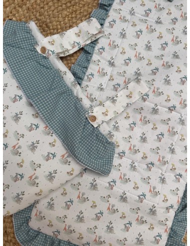 Colchoneta + Bolso Selva Volante Vichy Verde