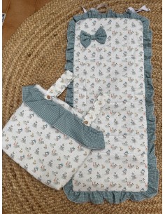 Colchoneta + Bolso Selva Volante Vichy Verde 2