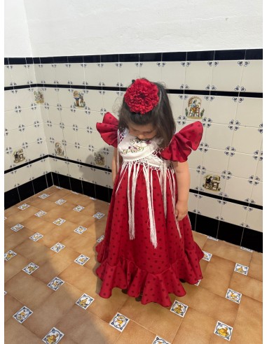 Vestido Flamenca Idalia Rojo Lunar