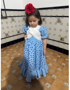 Vestido Flamenca Idalia Celeste Lunar Azul