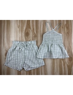 Conjunto Short Vichy Verde