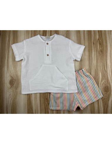 Conjunto Pantalon Niño Rayas Multicolor 27168