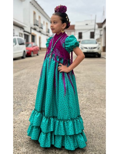 Vestido Flamenca Daniela Verde Lunar Verde