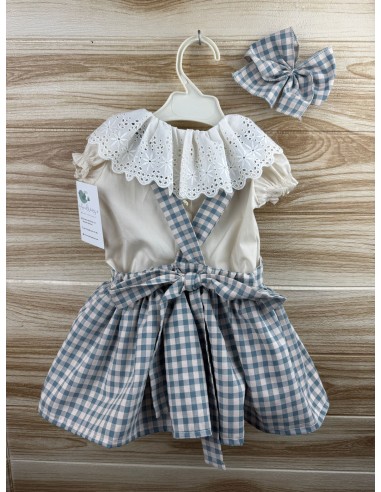 Ranita Vichy Verde Empolvado Beige 27173