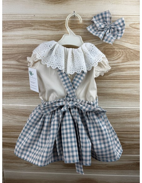 Ranita Vichy Verde Empolvado Beige 27173