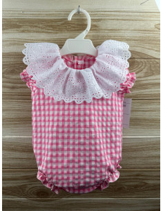 Pelele Vichy Rosa 24174