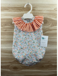 Pelele Flores Cuello Naranja 27178