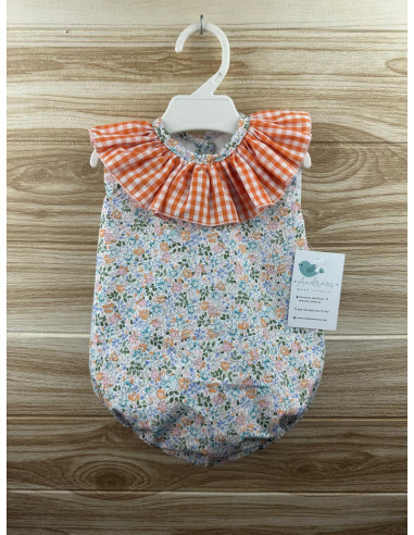 Pelele Flores Cuello Naranja 27178