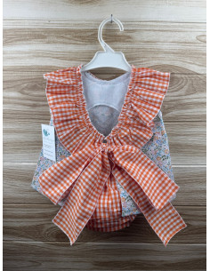 Jesusin Flores Cuello Vichy Naranja 27177 2