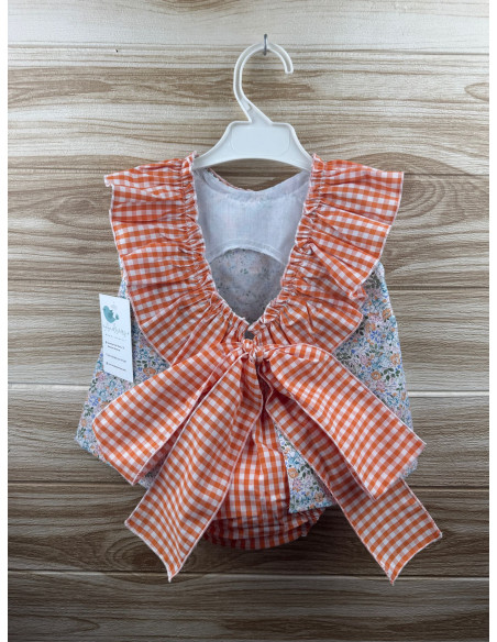 Jesusin Flores Cuello Vichy Naranja 27177