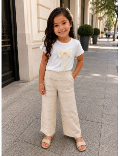 Conjunto Pantalón Lino Beige 241