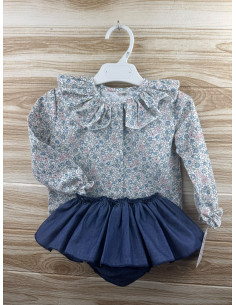 Conjunto Falda Braguitas Camisa Cuello 27201 2