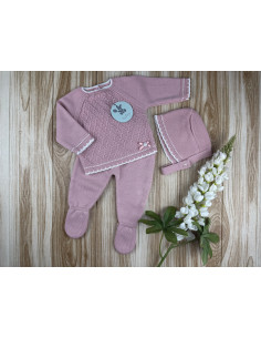 Conjunto Polaina Lana 26C2020 Rosa Empolvado