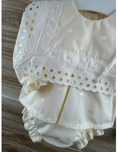 Conjunto Beige Bordado 27204 2