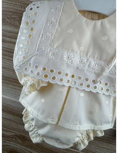 Conjunto Beige Bordado 27204