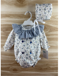 Pelele Cuello Vichy Azul 27208