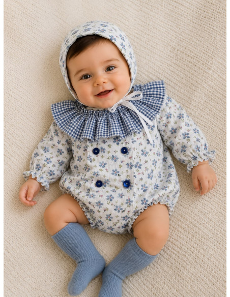 Pelele Cuello Vichy Azul 27208