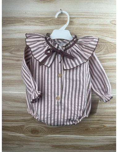 Pelele Rayas Chocolate 27212