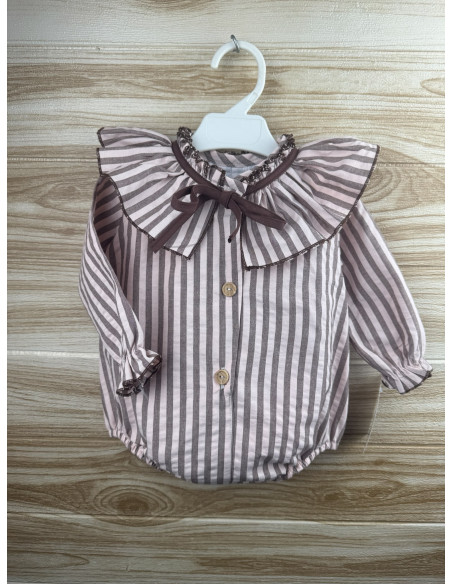 Pelele Rayas Chocolate 27212