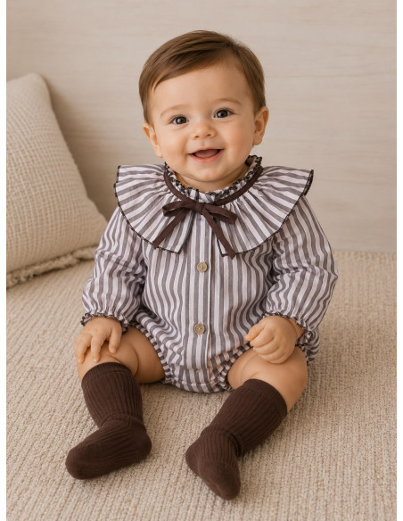 Pelele Rayas Chocolate 27212